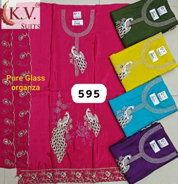 KV Glass Top Unstitched Suits