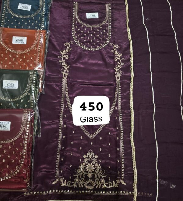 Navya Glass Top Unstitched Suits
