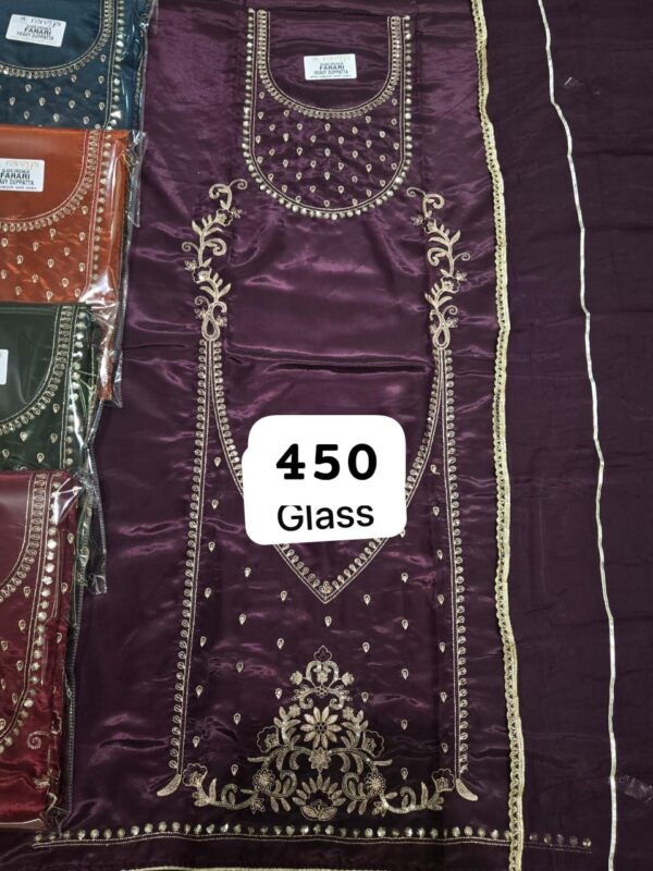 Navya Glass Top Unstitched Suits