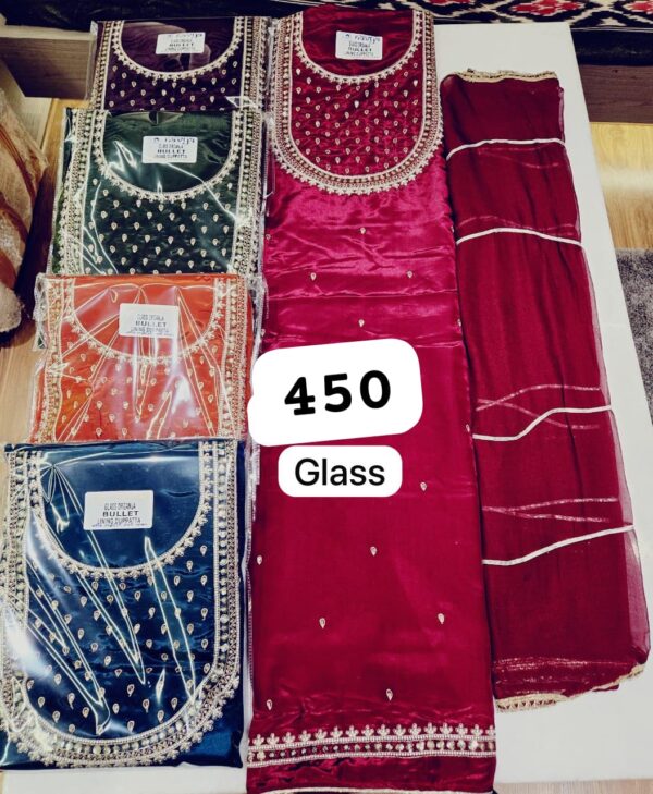 Navya Glass Top Unstitched Suits