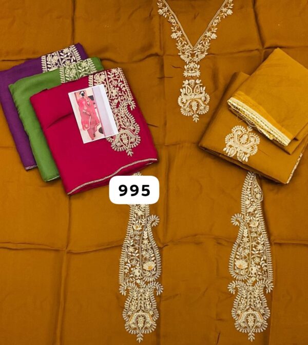 SCAK Organza Top Unstitched Suits