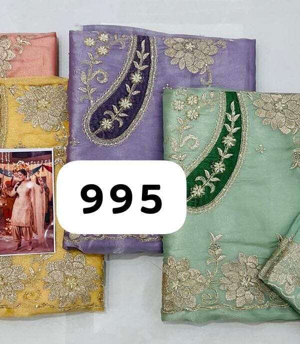 SCAK Organza Top Unstitched Suits