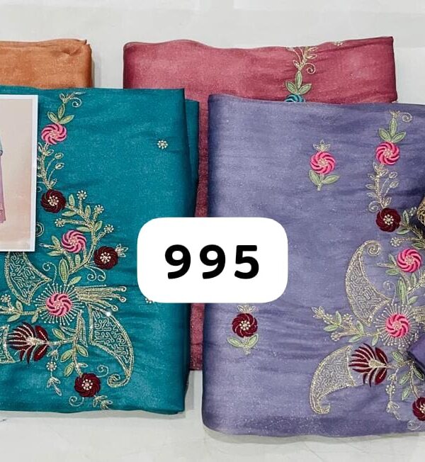 SCAK Organza Top Unstitched Suits