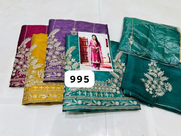 SCAK Organza Top Unstitched Suits