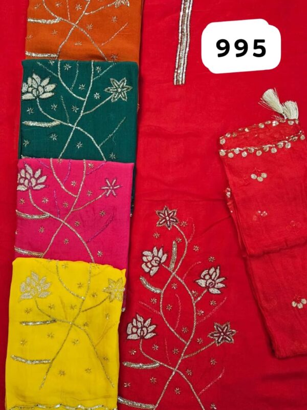 SCAK Organza Top Unstitched Suits