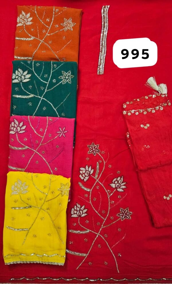 SCAK Organza Top Unstitched Suits