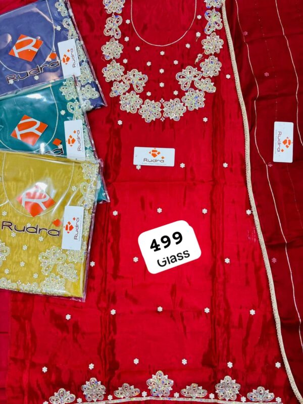 1000762568 Rudra Glass Top Unstitched Suits