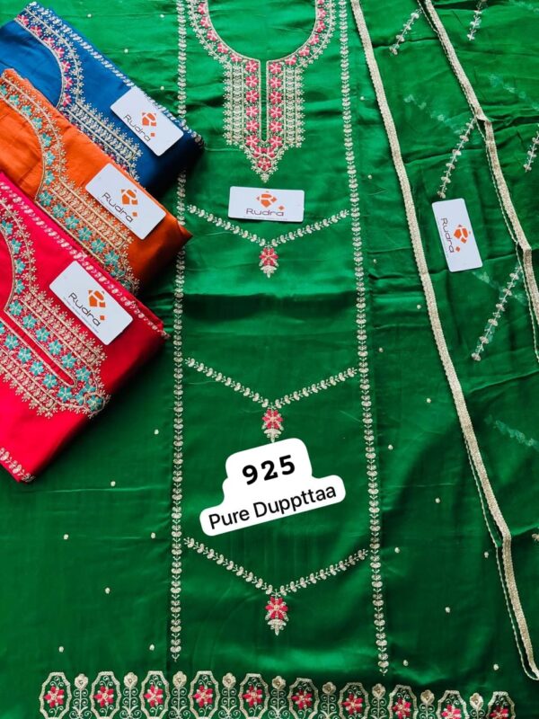 1000762570 Rudra Organza Top Unstitched Suits