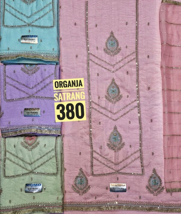 SCAK Organza Top Unstitched Suits