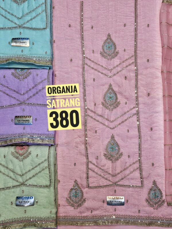 SCAK Organza Top Unstitched Suits