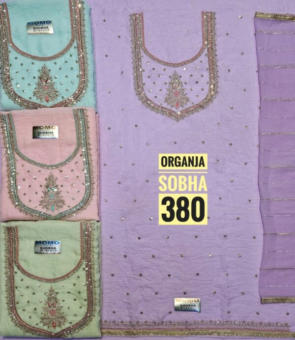 SCAK Organza Top Unstitched Suits