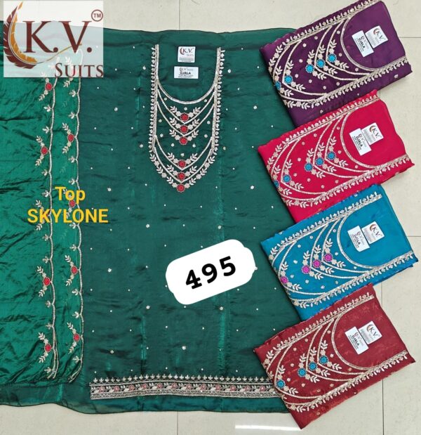 KV Shimmer Top Unstitched Suits