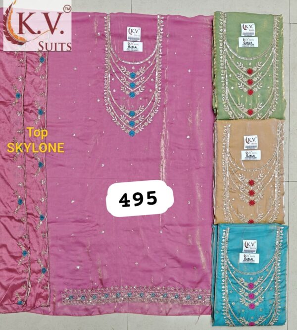 KV Shimmer Top Unstitched Suits