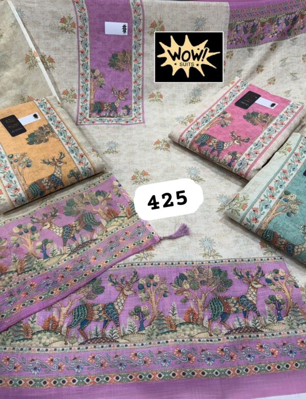 Wow Linen Top Unstitched Suits