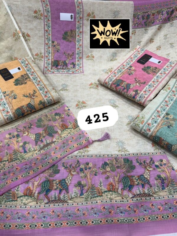 Wow Linen Top Unstitched Suits