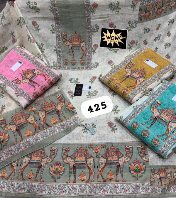 Wow Linen Top Unstitched Suits