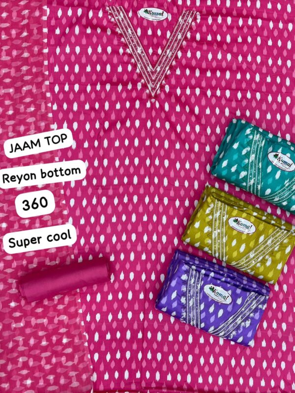 Komal Jaam Top Unstitched Suits