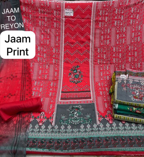 Komal Jaam Top Unstitched Suits