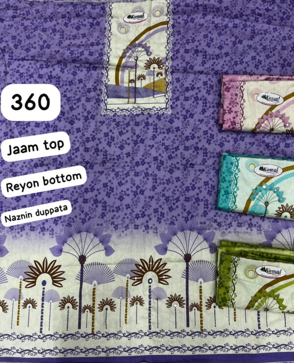 Komal Jaam Top Unstitched Suits