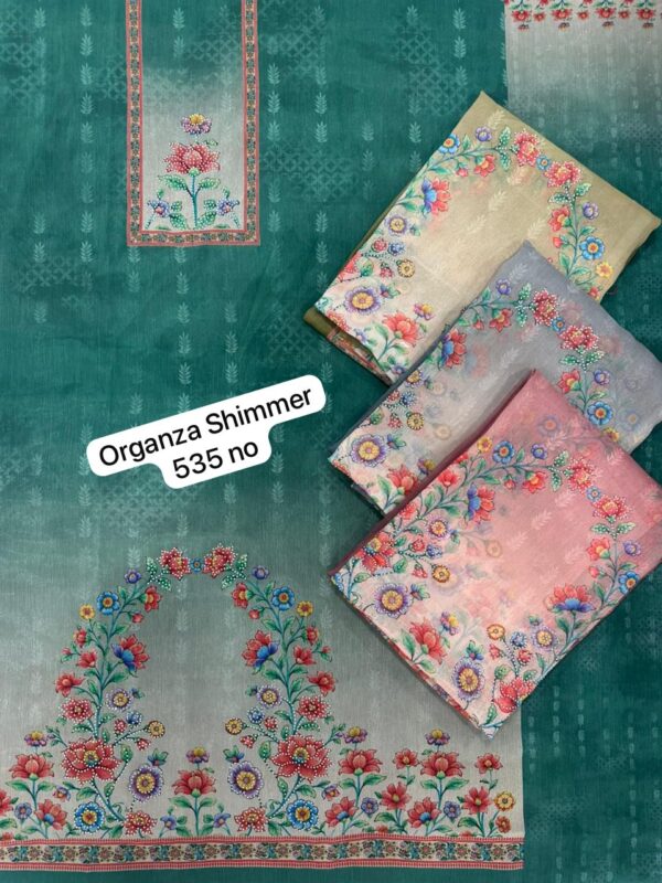 SCAK Shimmer Top Nazneen Dupatta Unstitched Suits