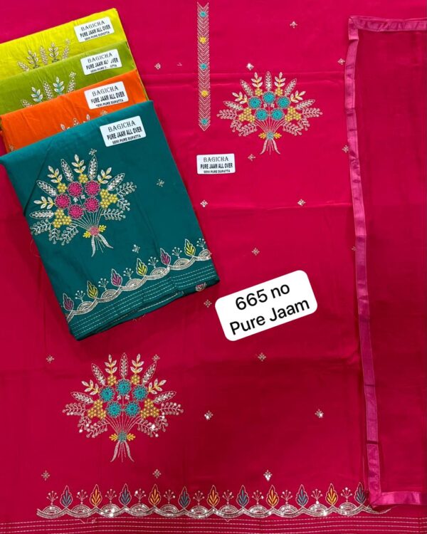 SCAK Jaam Top Nazneen Dupatta Unstitched Suits