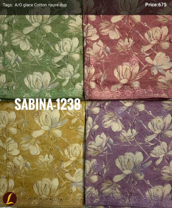 Lalee Cotton Top Pure Chiffon Dupatta Unstitched Suits