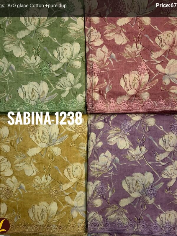 1000775676 Lalee Cotton Top Pure Chiffon Dupatta Unstitched Suits