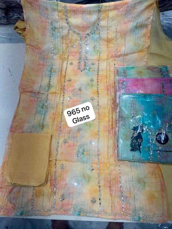 1000778882 Navkriti Organza Top Pure Chiffon Dupatta Unstitched Suits