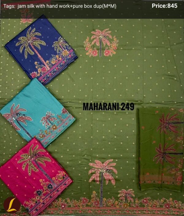 Lalee Jaam Top Pure Chiffon Dupatta Unstitched Suits