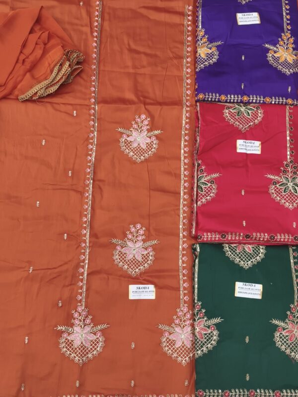 SCAK Jaam Top Nazneen Dupatta Unstitched Suits