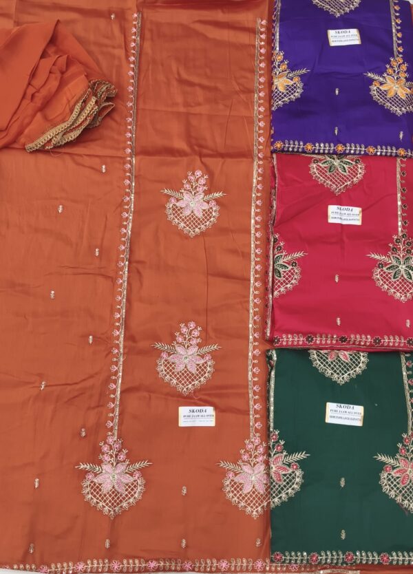 SCAK Jaam Top Nazneen Dupatta Unstitched Suits