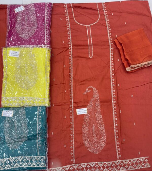 1000795301 SCAK Jaam Top Nazneen Dupatta Unstitched Suits