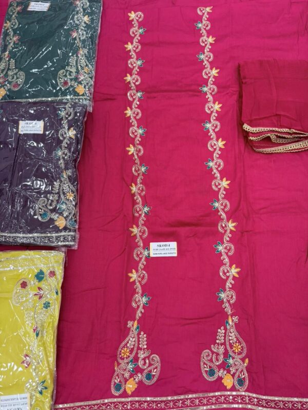 SCAK Jaam Top Nazneen Dupatta Unstitched Suits