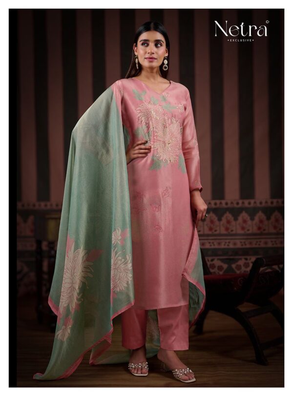 1000798360 Netra Silk Top Modal Silk Dupatta Unstitched Suits