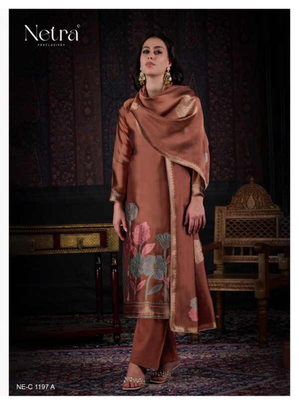 1000798374 Netra Silk Top Modal Silk Dupatta Unstitched Suits