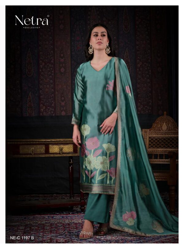 1000798375 Netra Silk Top Modal Silk Dupatta Unstitched Suits