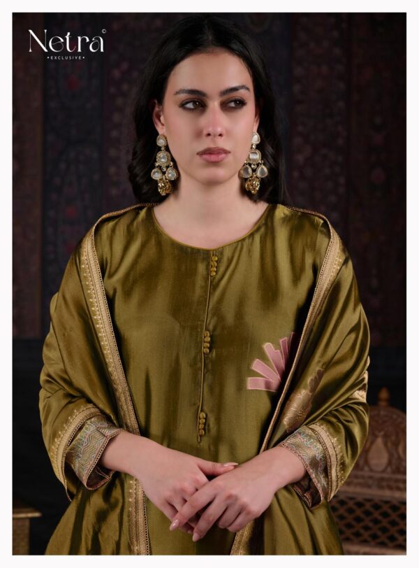 1000798376 Netra Silk Top Modal Silk Dupatta Unstitched Suits