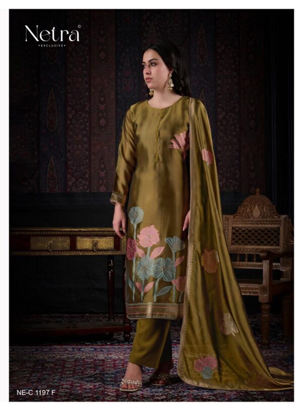 1000798379 Netra Silk Top Modal Silk Dupatta Unstitched Suits