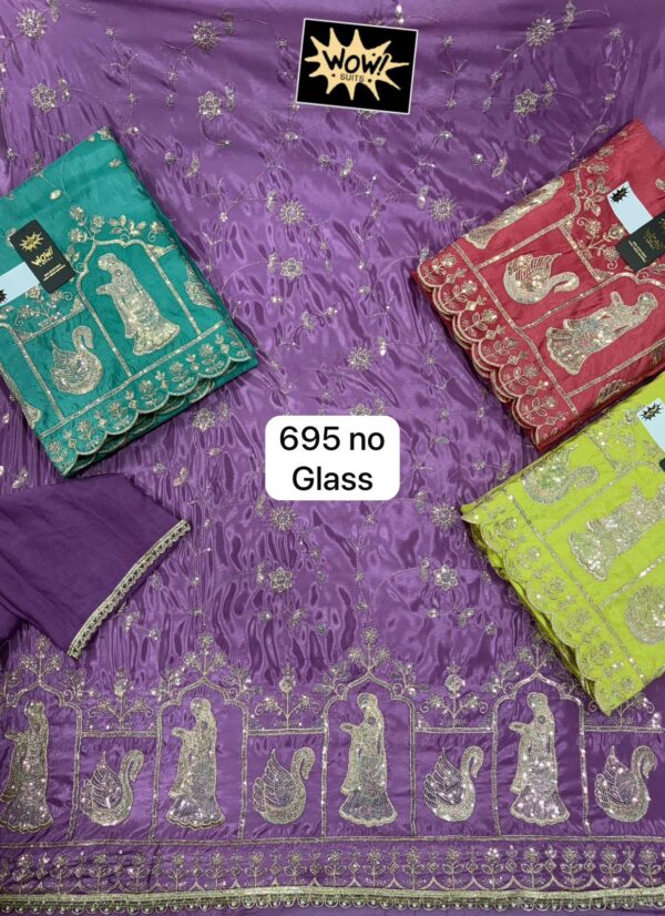 Wow Glass Top Nazneen Dupatta Unstitched Suits