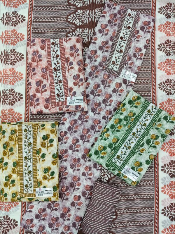 SCAK Cotton Top Cotton Dupatta Unstitched Suits