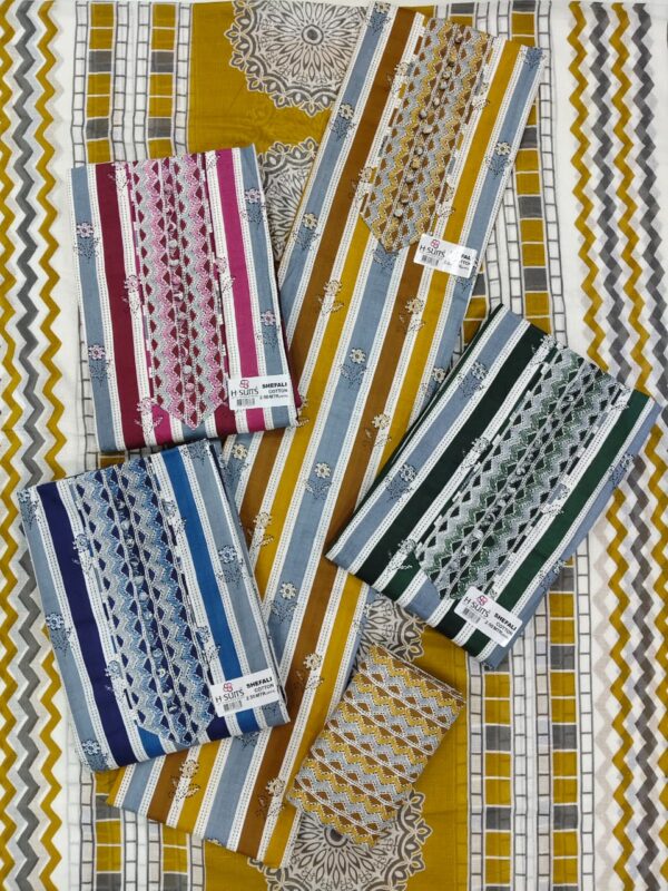 SCAK Cotton Top Cotton Dupatta Unstitched Suits