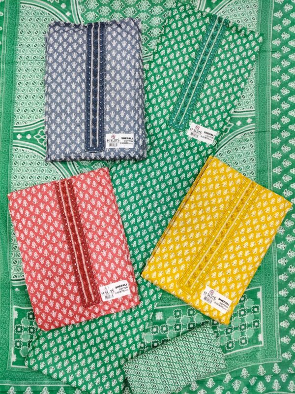 1000803902 SCAK Cotton Top Cotton Dupatta Unstitched Suits