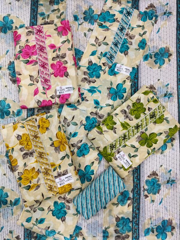 1000803906 SCAK Cotton Top Cotton Dupatta Unstitched Suits