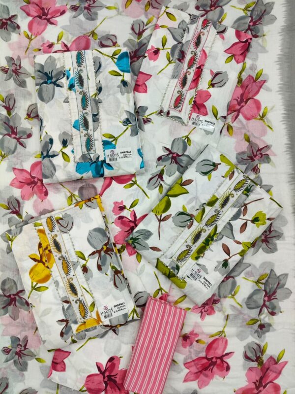 SCAK Cotton Top Cotton Dupatta Unstitched Suits