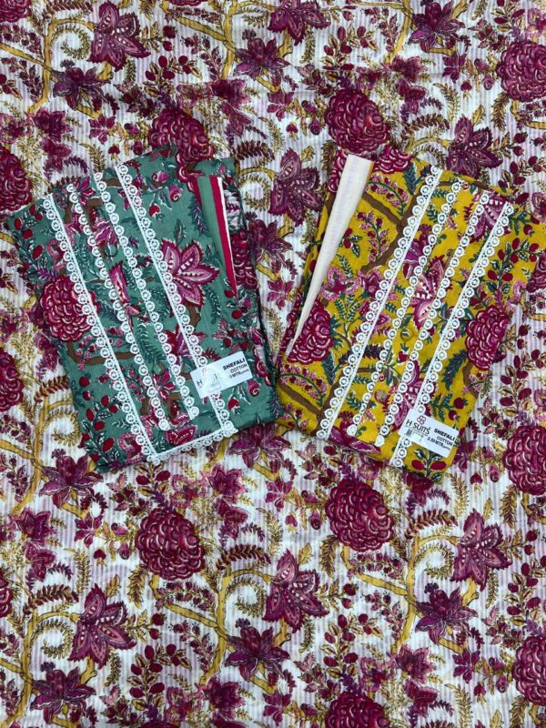 SCAK Cotton Top Cotton Dupatta Unstitched Suits
