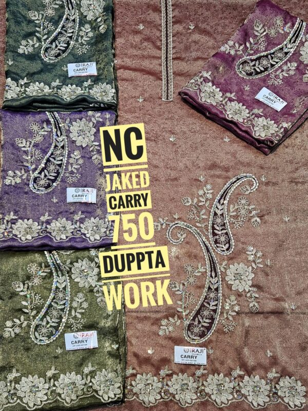 Raj Silk Mills Banarsi Top Pure Chiffon Dupatta Unstitched Suits