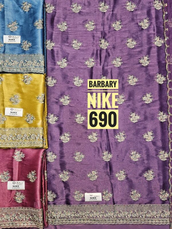 Raj Silk Mills Burberry Top Nazneen Dupatta Unstitched Suits