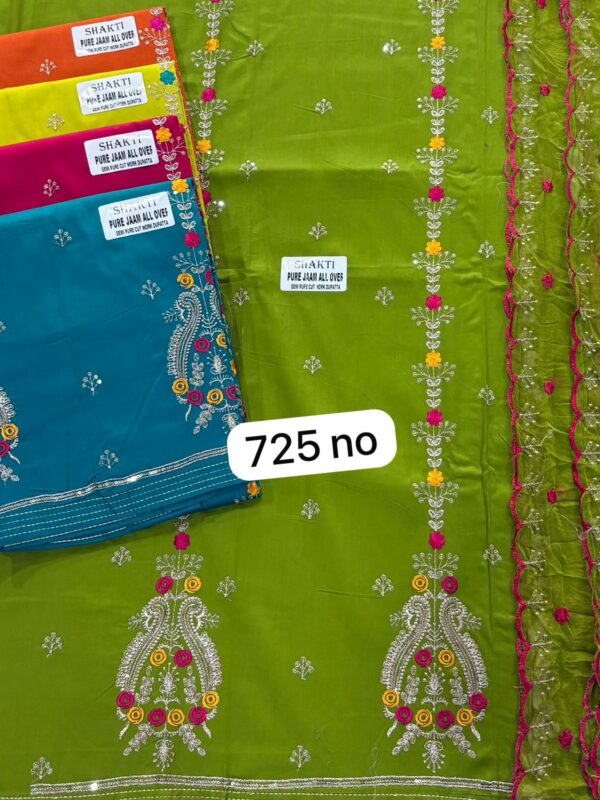 1000813268 SCAK Jaam Top Pure Chiffon Dupatta Unstitched Suits