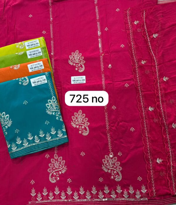 1000813277 SCAK Jaam Top Pure Chiffon Dupatta Unstitched Suits