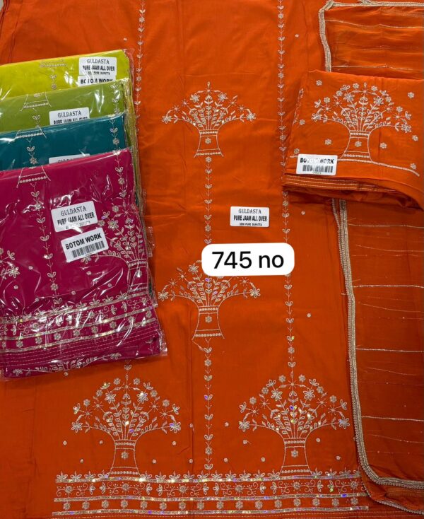SCAK Jaam Top Nazneen Dupatta Unstitched Suits